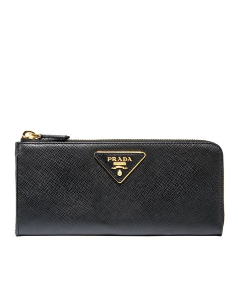 prada saffiano leather continental wallet